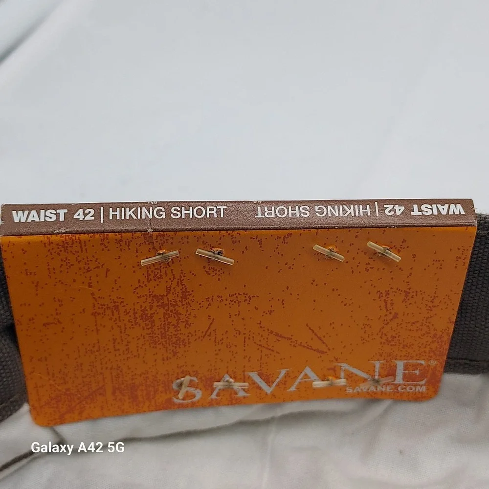 Savane Mens Hiking Shorts Brown Size 42 Cargo Pockets UPF 30 SWBS7083ZZ‎